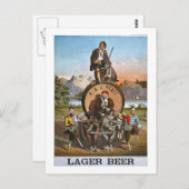 Pfaff Lager Beer - Vintage Ad 1800 Briefkaart (Voorkant / Achterkant)
