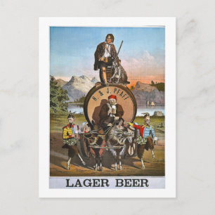 Pfaff Lager Beer - Vintage Ad 1800 Briefkaart