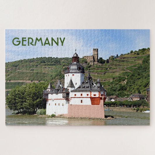 Pfalzgrafenstein Castle, Rhine River, Duitsland 3 Legpuzzel (Horizontaal)