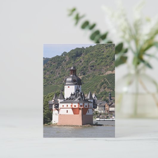 Pfalzgrafstein Castle, Rhine River, Duitsland 1 Briefkaart (Staand voorkant)