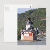 Pfalzgrafstein Castle, Rhine River, Duitsland 1 Briefkaart (Voorkant / Achterkant)