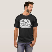 pfannkuch pancakes krepes ontbijt donuts ruimte t t-shirt (Voorkant volledig)
