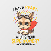 PFAPA Superpower Window/Wall sticker (Vel)