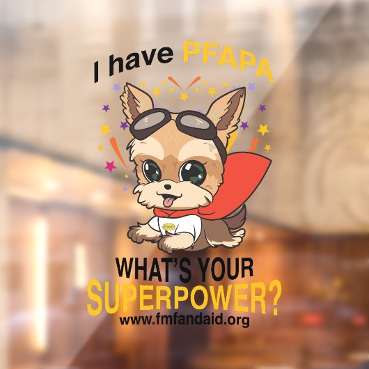 PFAPA Superpower Window/Wall sticker (Vel 2)
