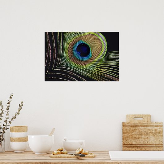 Pfauenfeder Poster (Keuken)