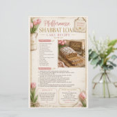 Pfeffernusse Sjabbat Brood Cake, Bloemrijk Roze Ru (Staand voorkant)