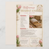 Pfeffernusse Sjabbat Brood Cake, Bloemrijk Roze Ru (Voorkant / Achterkant)