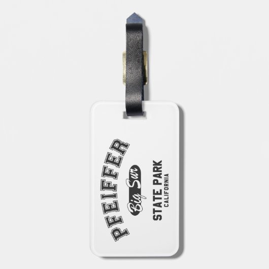 Pfeiffer Big Sur State Park, California Bagagelabel (Achterkant verticaal)