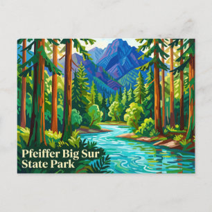 Pfeiffer Big Sur State Park Californië Briefkaart