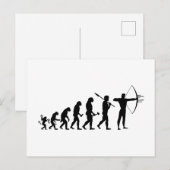Pfeil und Bogen Evolutionstheorie Bogenschießen  Briefkaart (Voorkant / Achterkant)
