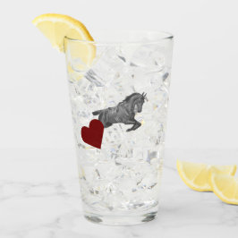 Pferd – Horse neon-pink Glas