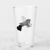 Pferd – Horse neon-pink Glas (Achterkant)