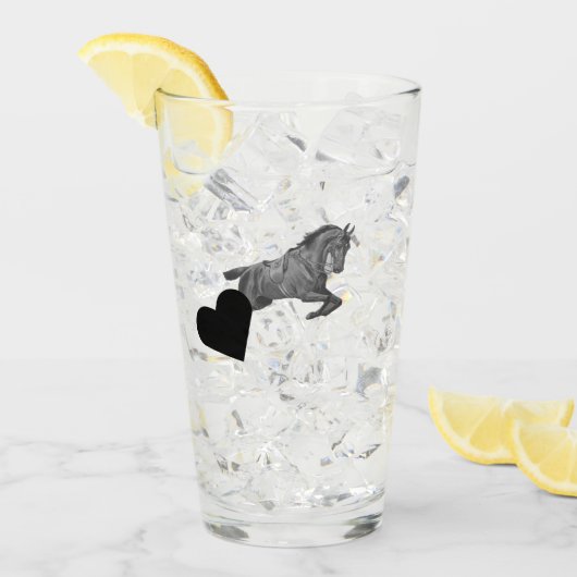 Pferd – Horse neon-pink Glas (Voorkant ijs)