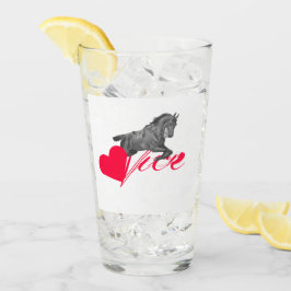 Pferd – Horse neon-pink Glas