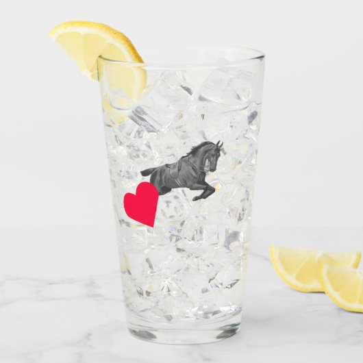 Pferd – Horse neon-pink Glas (Voorkant ijs)
