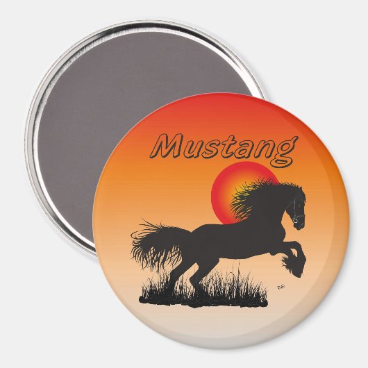 Pferd - Mustang Magnet (Voorkant / Achterkant)