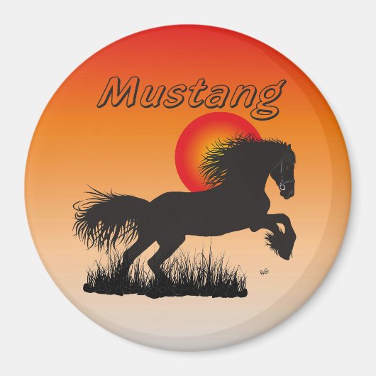 Pferd - Mustang Magnet (Voorkant)
