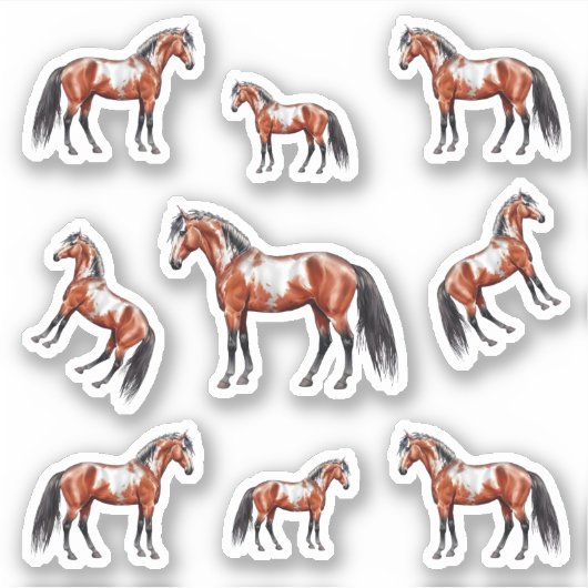 Pferd Spirit Westernpferd Illustration -  Sticker (Voorkant)