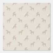 Pferde creme beige behang (Voorkant)