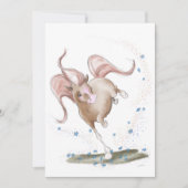 Pferde Karte, Pferde Illustration mit Blumen Feestdagenkaart (Voorkant)