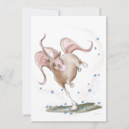 Pferde Karte, Pferde Illustration mit Blumen Feestdagenkaart