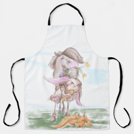 Pferde Kochschürtze Osterbild Pferd und Hase Schort