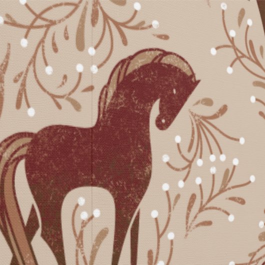 Pferde mit floral Elementen Behang (Zoom)