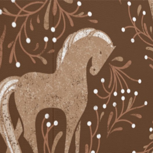 Pferde mit floral Elementen Behang (Zoom)