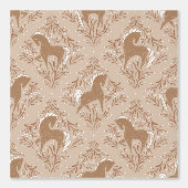 Pferde mit floral Elementen Behang (Voorkant)