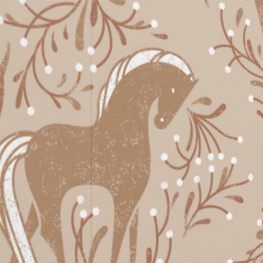 Pferde mit floral Elementen Behang (Zoom)