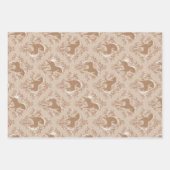 Pferde mit floral Elementen Inpakpapier Vel (Voorkant 2)