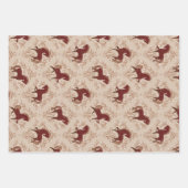 Pferde mit floral Elementen Inpakpapier Vel (Voorkant)