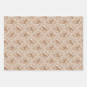 Pferde mit floral Elementen Inpakpapier Vel (Voorkant)