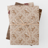 Pferde mit floral Elementen Inpakpapier Vel (In situ)