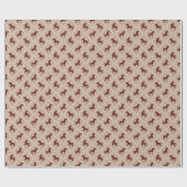 Pferde mit floralen Elementen Cadeaupapier (Vlak)
