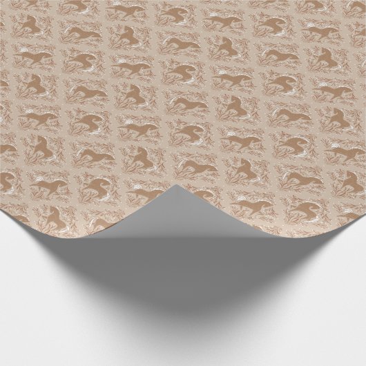 Pferde mit floralen Elementen Cadeaupapier (Hoek)