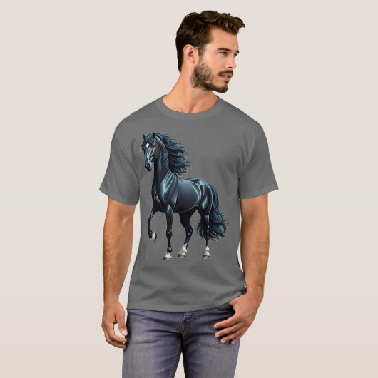 Pferde Motiv T-Shirt (Voorkant volledig)