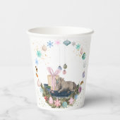 Pferde Pappbecher, Weihnachtstisch dekoration Papieren Bekers (Achterkant)