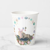 Pferde Pappbecher, Weihnachtstisch dekoration Papieren Bekers (Voorkant)