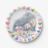 Pferde Pappteller für Kindergeburtstag Papieren Bordje (Voorkant)