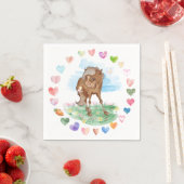 Pferde-Serviette für Kinderanlass, Pferdemädchen Servet (Insitu)