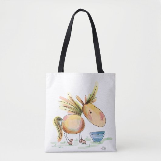 Pferde Tasche mit süssem Pony Tote Bag (Voorkant)
