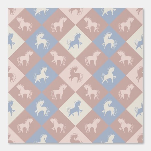 Pferde und Rautenmuster Behang (Voorkant)