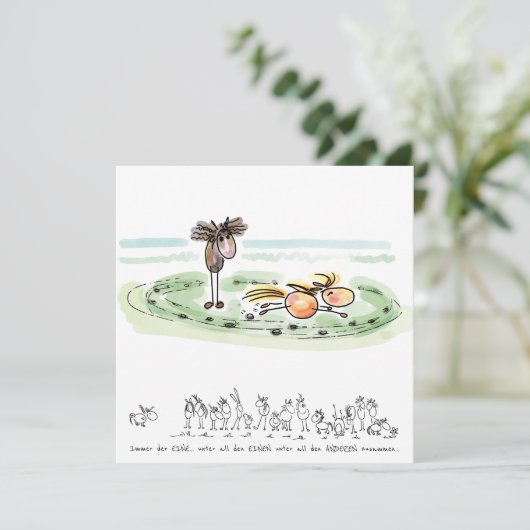 Pferdekarte – Grusskarte für Pferdeliebhaber Feestdagenkaart (Staand voorkant)