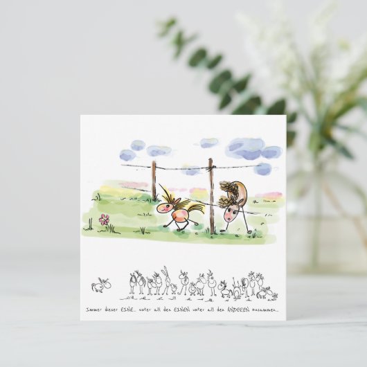 Pferdekarte – Grusskarte für Pferdeliebhaber Feestdagenkaart (Staand voorkant)