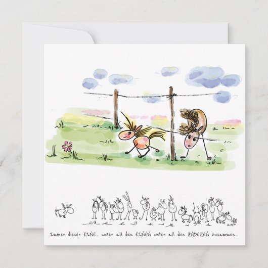 Pferdekarte – Grusskarte für Pferdeliebhaber Feestdagenkaart (Voorkant)