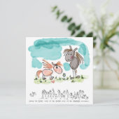 Pferdekarte – Grusskarte für Pferdeliebhaber Feier Feestdagenkaart (Staand voorkant)