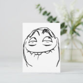 PFFTCH Laughing Rage Face Comic Meme Briefkaart (Staand voorkant)