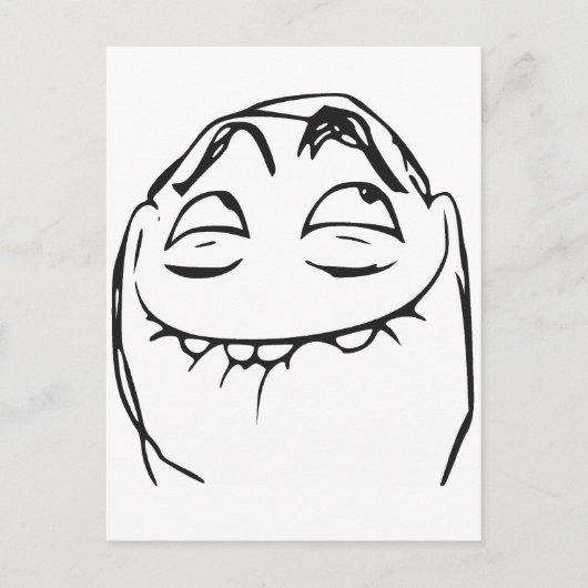 PFFTCH Laughing Rage Face Comic Meme Briefkaart (Voorkant)