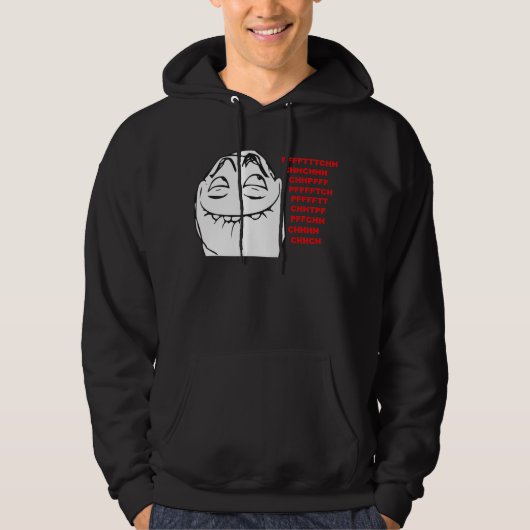PFFTCH Laughing Rage Face Comic Meme Hoodie (Voorkant)